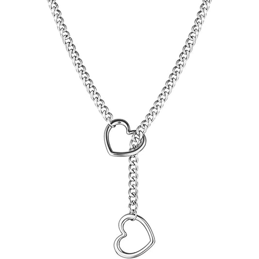 Heart O-Ring Slip Choker Chain