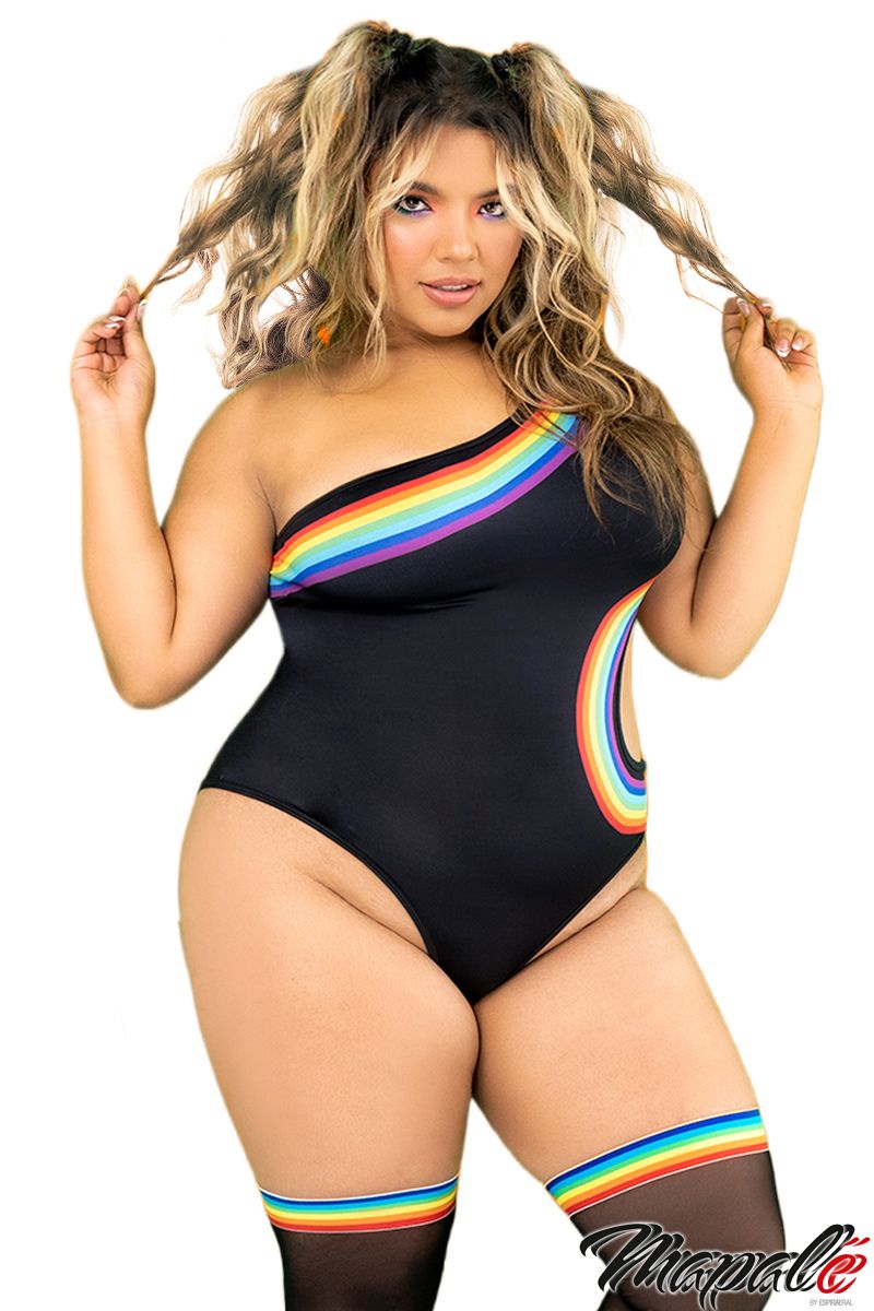 Rainbow Aysymmetrical Teddy
